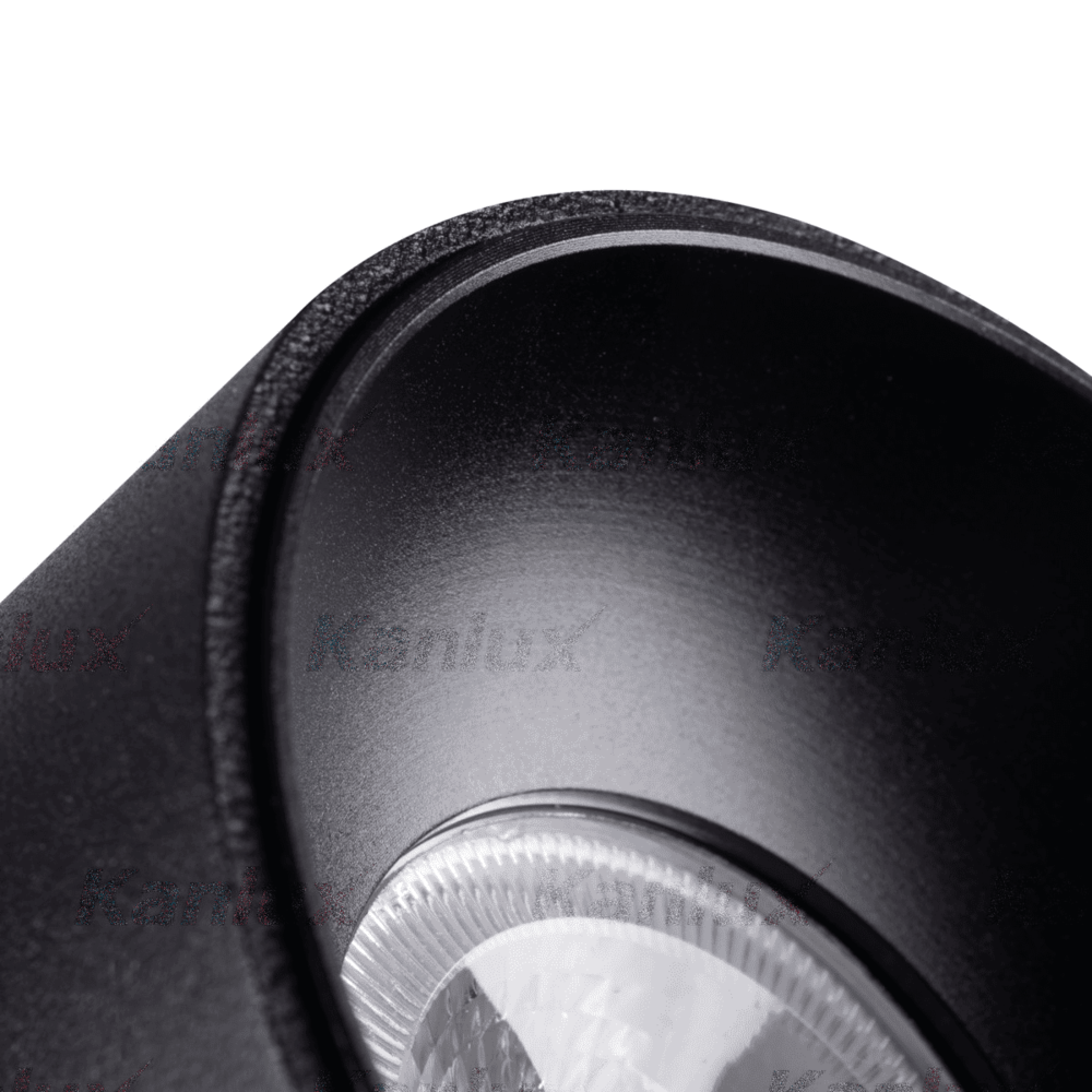 Kanlux LED GU10 loftspot sort rund indbyg - til 1 enkelt LED GU10 spotpære Kanlux LED GU10 loftspot sort rund indbyg - til 1 enkelt LED GU10 spotpære