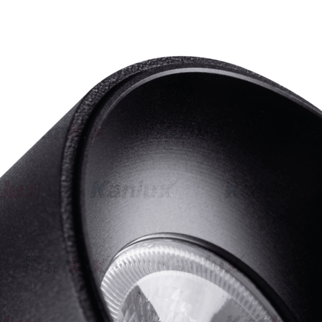 Kanlux LED GU10 loftspot sort rund indbyg - til 1 enkelt LED GU10 spotpære Kanlux LED GU10 loftspot sort rund indbyg - til 1 enkelt LED GU10 spotpære
