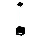 Kanlux LED GU10 loftspot sort firkantet - 65cm kabellængde - Maks. 40W Kanlux LED GU10 loftspot sort firkantet - 65cm kabellængde - Maks. 40W