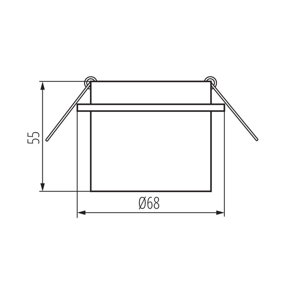 Kanlux LED GU10 indbygningsspot sort-guld rund -  til 1 enkelt LED GU10 spotpære