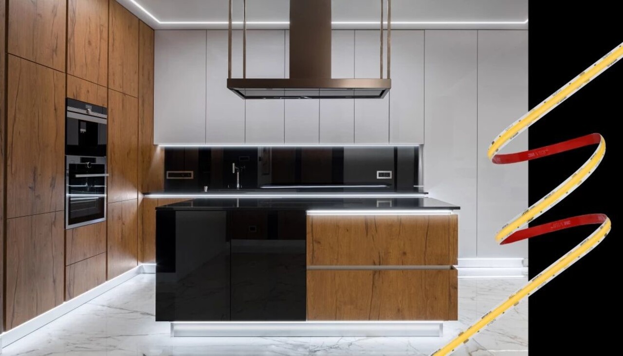 Spectrum LED strip Ekstra varm hvid - 55W/ 1m COB 24V uden silikonefinish - 5 års garanti Spectrum LED strip Ekstra varm hvid - 55W/ 1m COB 24V uden silikonefinish - 5 års garanti