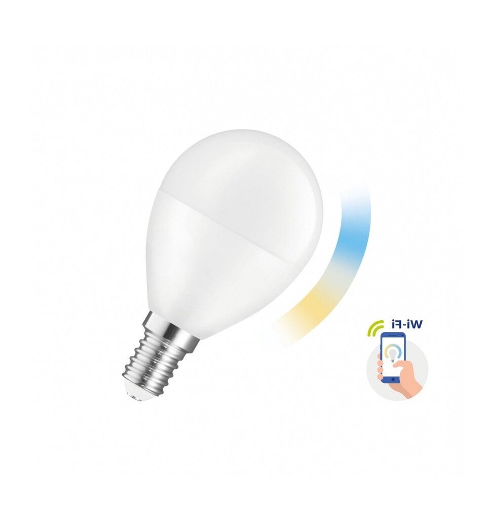 Multipakke 10 styk - E14 WiFi LED-pære - 5W erstatter 40W - 2700K/6500K - Styring med app for Android og iOS Multipakke 10 styk - E14 WiFi LED-pære - 5W erstatter 40W - 2700K/6500K - Styring med app for Android og iOS