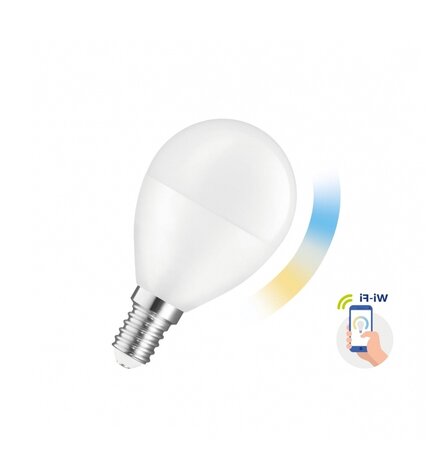 Multipakke 10 styk - E14 WiFi LED-pære - 5W erstatter 40W - 2700K/6500K - Styring med app for Android og iOS Multipakke 10 styk - E14 WiFi LED-pære - 5W erstatter 40W - 2700K/6500K - Styring med app for Android og iOS