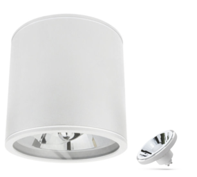 Spectrum WiFi LED AR111 GU10 loftspot hvid  metal rund IP20 - CCT (3000K-6500K) - Styring via appen
