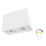 Spectrum WiFi LED loftspot dobbelt vipbar - Cube White - Styring med app for Android og iOS