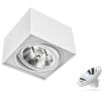 Spectrum WiFi LED AR111 GU10 loftspot - 230V - Mat hvid firkantet - CCT (3000K-6500K) - Styring med app for Android og iOS