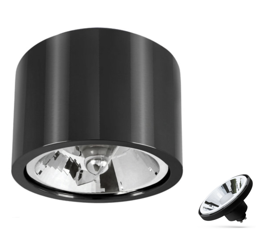 Spectrum WiFi LED AR111 GU10 loftspot sort metal rund IP20 - CCT (3000K-6500K) - Styring med app for Android og iOS Spectrum WiFi LED AR111 GU10 loftspot sort metal rund IP20 - CCT (3000K-6500K) - Styring med app for Android og iOS