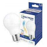Spectrum Wifi LED-lampe E27 - A60 glødetråd - 5W erstatter 50W CCT 2700K-6400K lys - Styring med app for Android og iOS