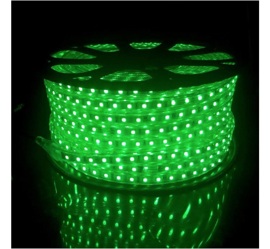 LED RGB lysslange flad - 50 meter - Valgfri betjening - virker direkte på 230V