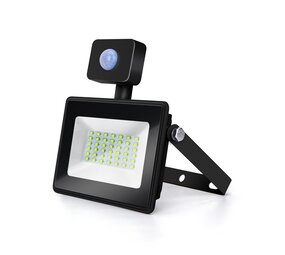 LED-projektørlampe med bevægelsessensor - 30W erstatter 270W - Valgfri lystemperatur - 3 års garanti