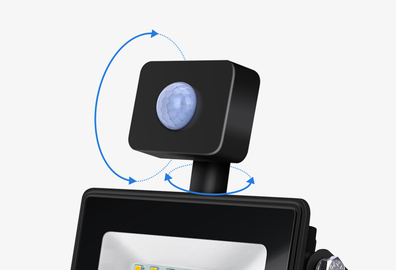 Aigostar LED-projektørlampe med bevægelsessensor - 50W erstatter 450W - Valgfri lystemperatur - 3 års garanti Aigostar LED-projektørlampe med bevægelsessensor - 50W erstatter 450W - Valgfri lystemperatur - 3 års garanti