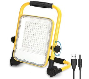 Aigostar LED-arbejdslampe genopladelig IP65 - 100W 2400 Lumen - 6500K Kold hvidt - Op til 12 timers brug Aigostar LED-arbejdslampe genopladelig IP65 - 100W 2400 Lumen - 6500K Kold hvidt - Op til 12 timers brug