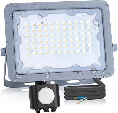 Aigostar LED Projektørlampe PRO IP65 med sensor - 30W 2.700 Lumen - Valgfri lystemperatur - 3 års garanti Aigostar LED Projektørlampe PRO IP65 med sensor - 30W 2.700 Lumen - Valgfri lystemperatur - 3 års garanti