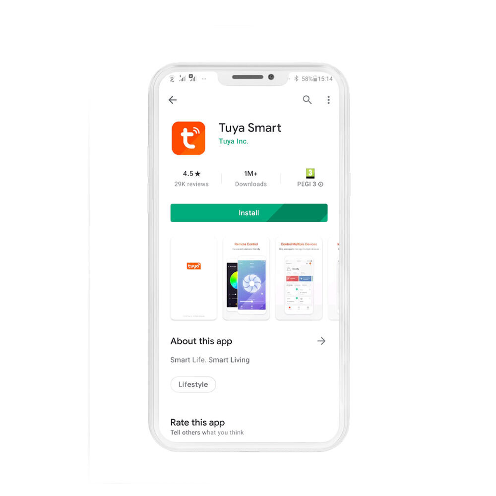 WiFi LED-loftlampe - 20W RGB - Styret via app WiFi LED-loftlampe - 20W RGB - Styret via app
