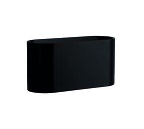 Spectrum LED Væglampe Oval - Mat Sort med G9 armatur - 80x80x160 mm