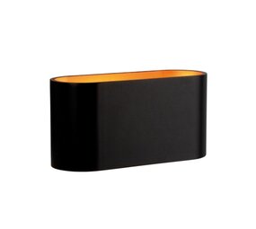 Spectrum LED Væglampe Oval - Sort Guld med G9 fatning - 80x80x160 mm