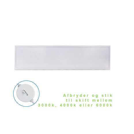 Aigostar LED panel 120x30cm Baggrundsbelyst - 32W 3840lm - CCT 3 lystemperature i 1 - Flimmerfri - 3 års garanti Aigostar LED panel 120x30cm Baggrundsbelyst - 32W 3840lm - CCT 3 lystemperature i 1 - Flimmerfri - 3 års garanti