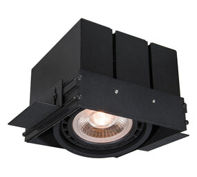 Lucide LED AR111 GU10 forsænket spot sort TRIMLESS - 1x GU10 fatning- 230V maks, 50W