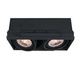 Lucide LED indbygningsspot sort TRIMLESS - 2x AR111 GU10 fatning - 230V maks, 2x 50W Lucide LED indbygningsspot sort TRIMLESS - 2x AR111 GU10 fatning - 230V maks, 2x 50W