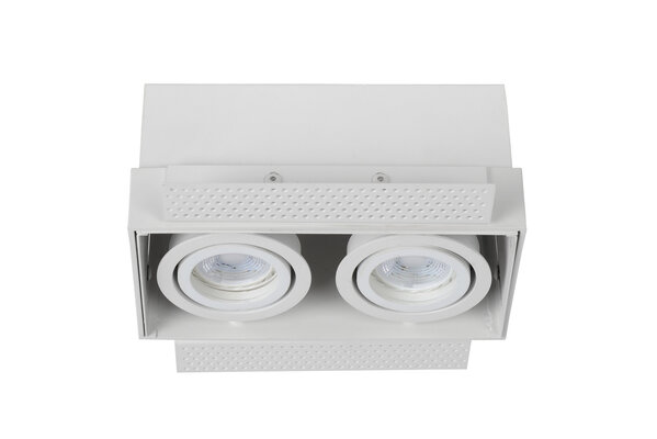 Lucide LED indbygningsspot hvid TRIMLØS - 2x GU10 fatning - 230V maks. 2x 50W Lucide LED indbygningsspot hvid TRIMLØS - 2x GU10 fatning - 230V maks. 2x 50W