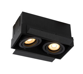 Lucide LED indbygningsspot sort TRIMLESS - 2x GU10 fatning - sort - 230V maks, 2x 50W Lucide LED indbygningsspot sort TRIMLESS - 2x GU10 fatning - sort - 230V maks, 2x 50W