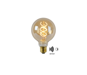 Lucide LED glødelampe TWILIGHT med skumringssensor - E27 G95 4W 2200K