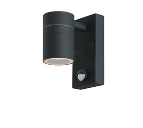 Lucide LED Væglampe ARNE sort - 5W 2700K - inkl, bevægelsessensor