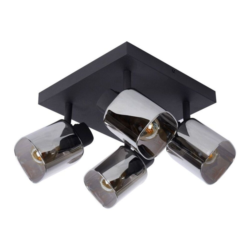 Lucide LED E14 Loftsspot ALION sort - Firedobbelt til 4 LED E14 spots