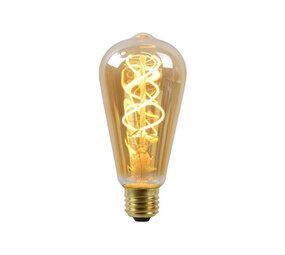 Lucide LED glødelampe dæmpbar - E27 ST64 5W 2200K - Amber Lucide LED glødelampe dæmpbar - E27 ST64 5W 2200K - Amber