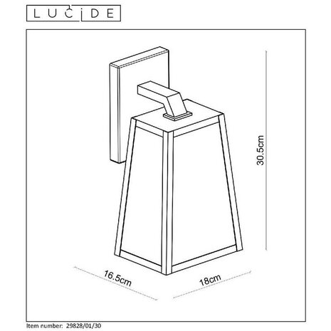 Lucide LED Væglampe MAT LOCK - 1x E27 armatur - IP23 Lucide LED Væglampe MAT LOCK - 1x E27 armatur - IP23
