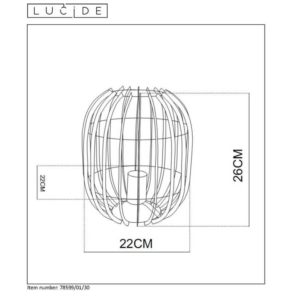 Lucide LED Bordlampe REDA sort - 1x E27 armatur