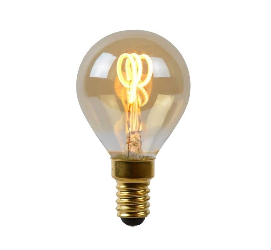 LED glødetrådspære dæmpbar - E14 P45 3W 2200K - Amber
