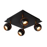 Lucide LED loftsspot BINARI sort - 5W erstatter 50W - 2700K Varm hvid