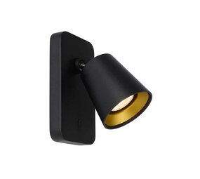 Lucide LED væg spot TURNON sort - 5W erstatter 50W - 2200K-3000K Dæmp for at varme Lucide LED væg spot TURNON sort - 5W erstatter 50W - 2200K-3000K Dæmp for at varme