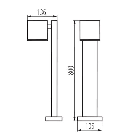 Kanlux LED Udendørs lampe / Havelampe stående - IP44 - Antracit - 80cm - egnet til PAR16 GU10 Kanlux LED Udendørs lampe / Havelampe stående - IP44 - Antracit - 80cm - egnet til PAR16 GU10