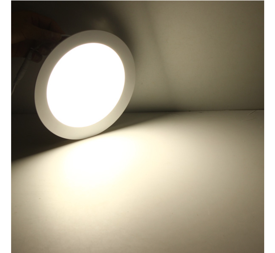 LED Hvid loftslampe rund - 24W erstatter 104W - 3000k varmt hvidt lys - 380x60mm