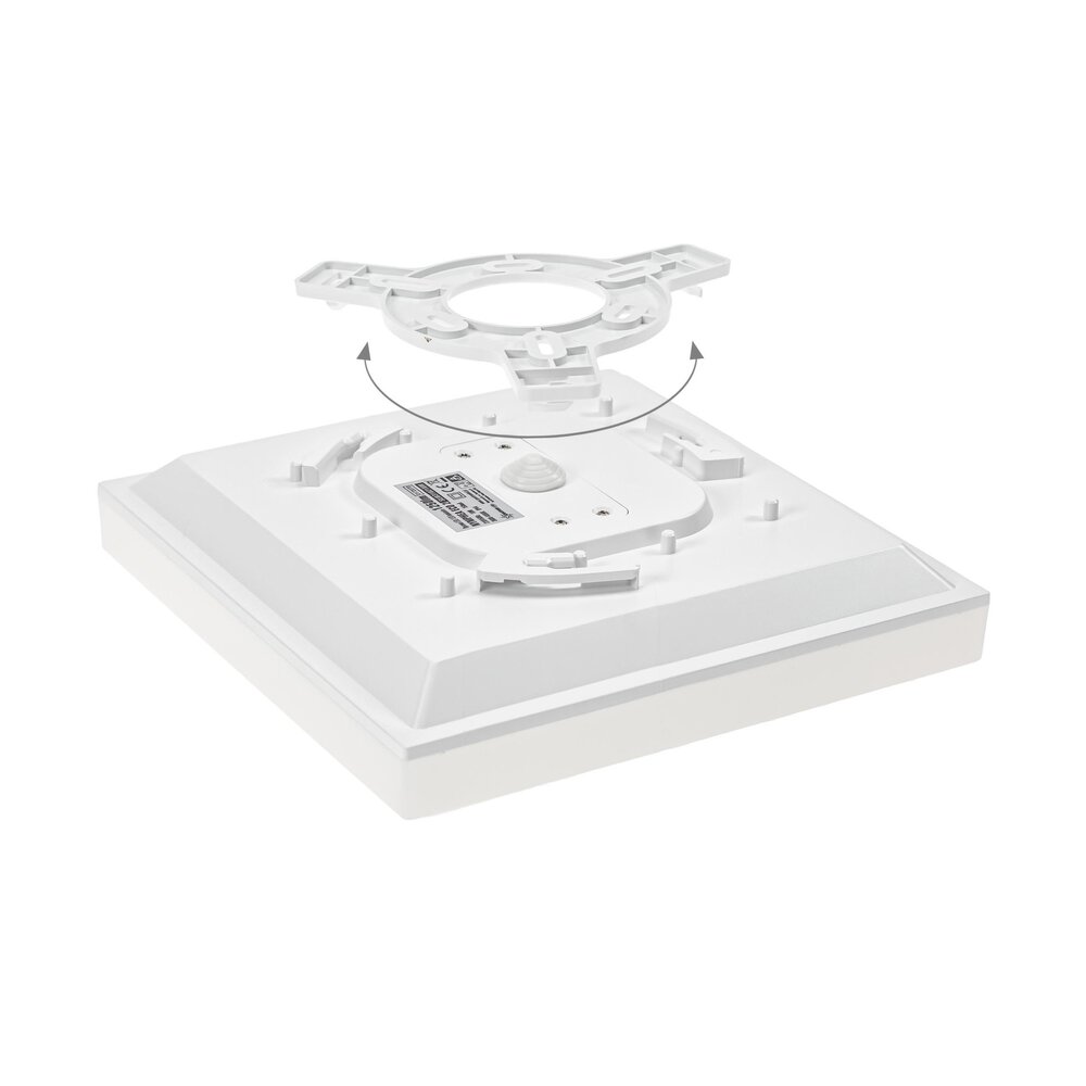 Spectrum LED loftslampe firkantet ECO - 18W 1250lm - IP44 fugtsikret - 6000K dagslys Spectrum LED loftslampe firkantet ECO - 18W 1250lm - IP44 fugtsikret - 6000K dagslys