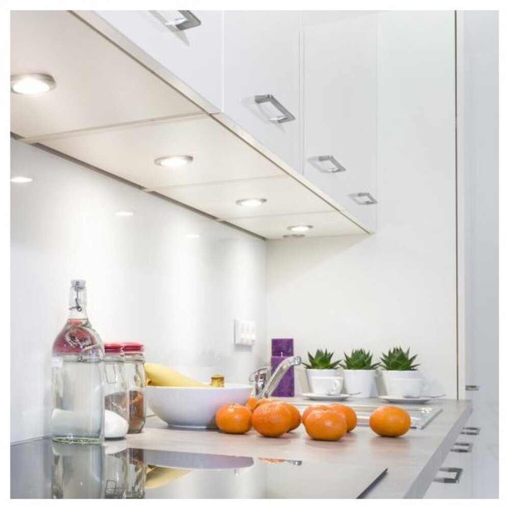 Spectrum LED køkkenskab spot overflademonteret rund med sensor - 2,9W 3000K - IP54 stænksikker Spectrum LED køkkenskab spot overflademonteret rund med sensor - 2,9W 3000K - IP54 stænksikker