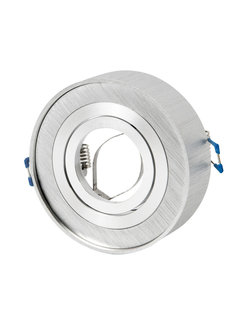UDSALG LED forsænket spot børstet aluminium rund - vipbar - skærestørrelse 75mm - ydre diameter 96mm