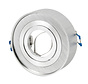 LED forsænket spot børstet aluminium rund - vipbar - skærestørrelse 75mm - ydre diameter 96mm