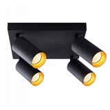 LED loftspot matsort - 4 justerbare spots - GU10 tilslutning