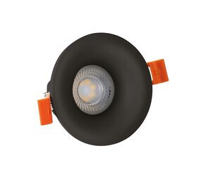 LED GU10 indbygningsspot sort rund - Enkelt til 1 LED GU10 spot