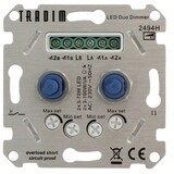 Tradim LED Dimmer DUO indbygget - 3-100W - Faseafbrydelse - Hotel switch funktion Tradim LED Dimmer DUO indbygget - 3-100W - Faseafbrydelse - Hotel switch funktion
