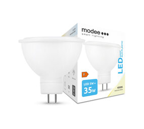 Modee Lighting LED spot GU5.3 - 5W erstatter 35W - 4000K Neutral hvid Modee Lighting LED spot GU5.3 - 5W erstatter 35W - 4000K Neutral hvid