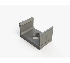 Monteringsbeslag til Alu profil 1000*9*12mm - flad - grå - sæt med 2 inkl. skruer Monteringsbeslag til Alu profil 1000*9*12mm - flad - grå - sæt med 2 inkl. skruer