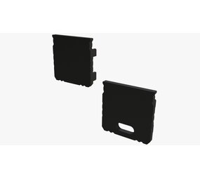 Start- og slutstykke til Alu profil 1000*16*12mm - dyb - sort Start- og slutstykke til Alu profil 1000*16*12mm - dyb - sort