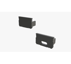 Start- og slutstykke til Alu profil 1000*9*12mm - flad - sort
