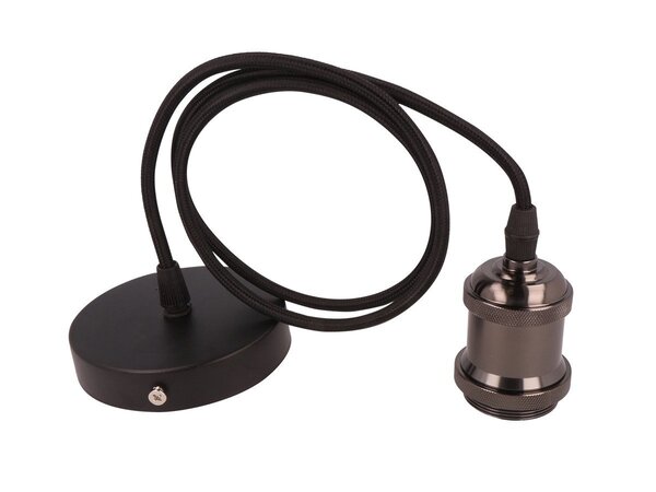 LED Line LED pendelophæng med E27 fatning - 1m nylonkabel - Antracit - max 50W