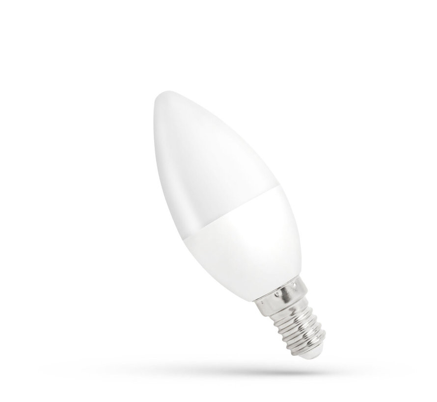 LED-pære E14 - C37 8W erstatter 40-80W - 3000K varmt hvidt lys