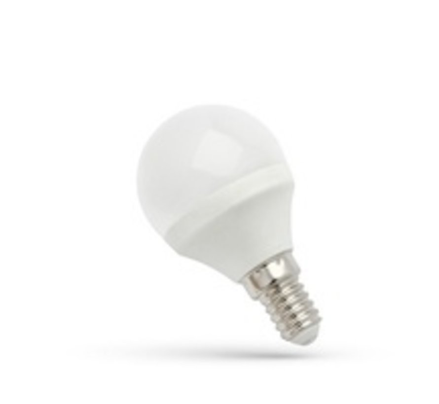 LED-pære E14 - G45 - 6W erstatter 60W - 3000K varmt hvidt lys